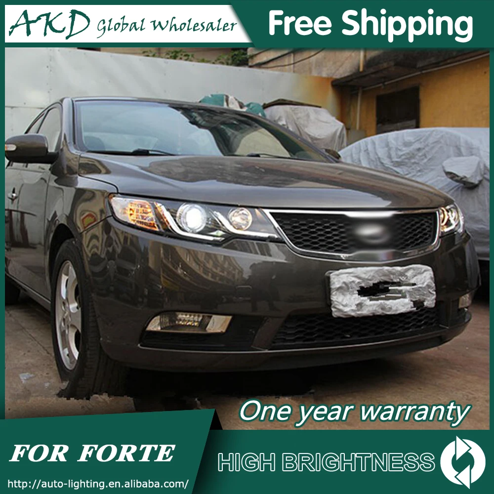 AKD автомобильный Стайлинг для Kia Forte фары 2010- Cerato светодиодный фонарь светодиодный DRL Биксеноновые линзы Высокий Низкий луч парковка