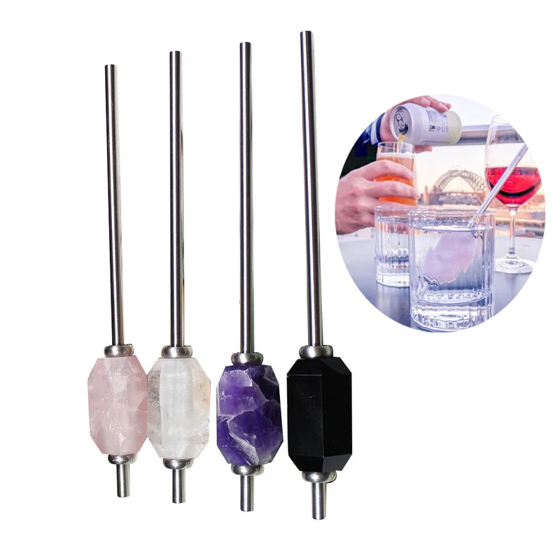 2019 натуральная кварцевая соломенная многоразовая Соломка для напитков из