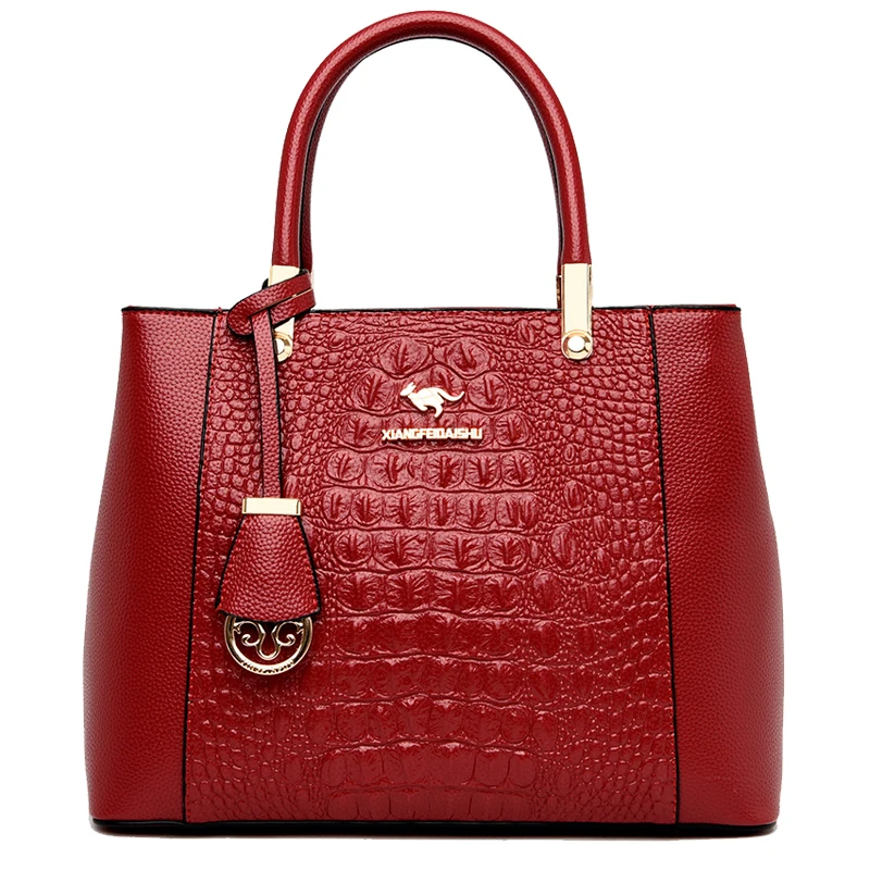 

Модная женская сумка, роскошная сумка на плечо, дизайнерская сумка из искусственной кожи с крокодиловым узором, новый бренд SZHIY, роскошная ...