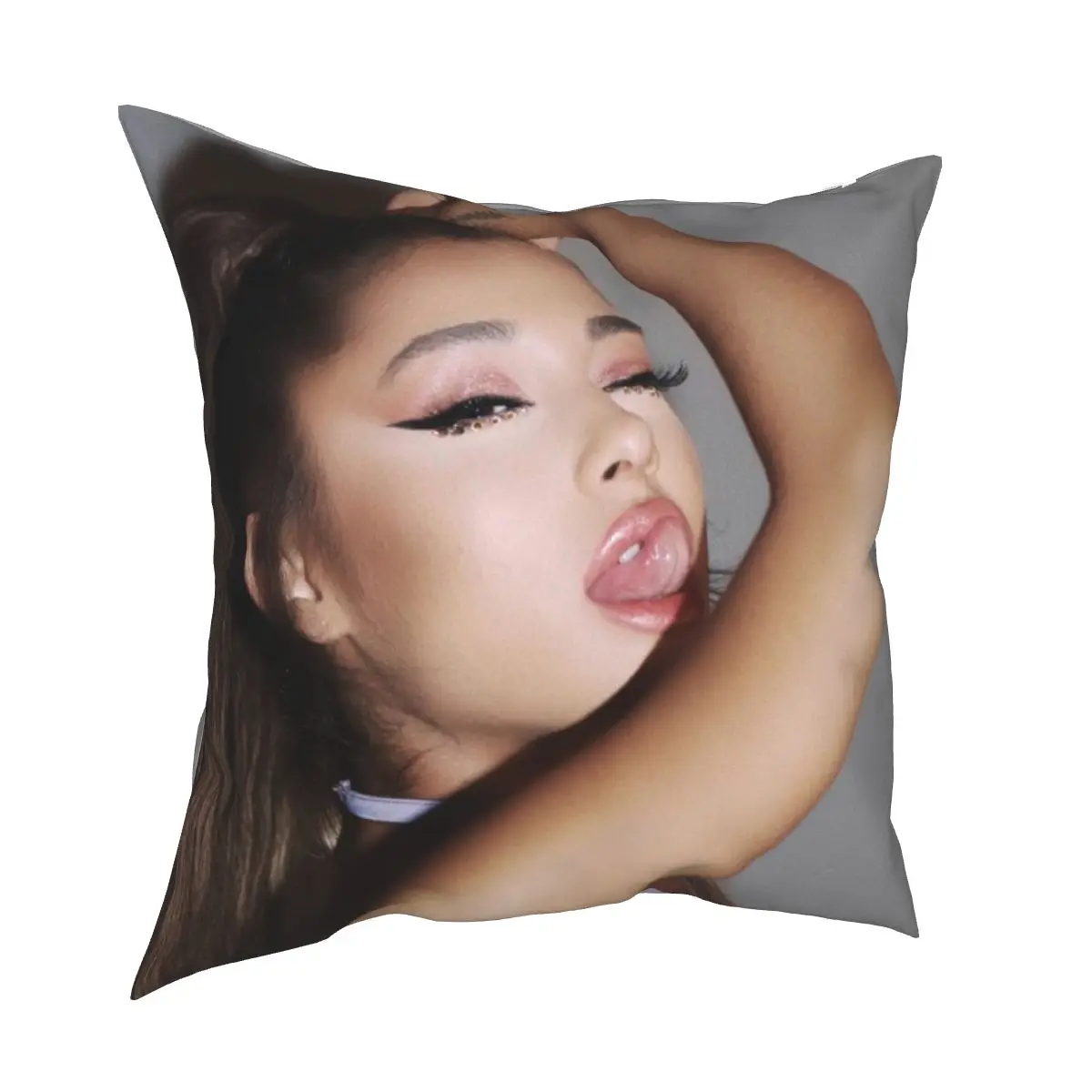 

Playful Ariana Grande decorative cushion cover sexy beauty 45cm linen pillow residential culture