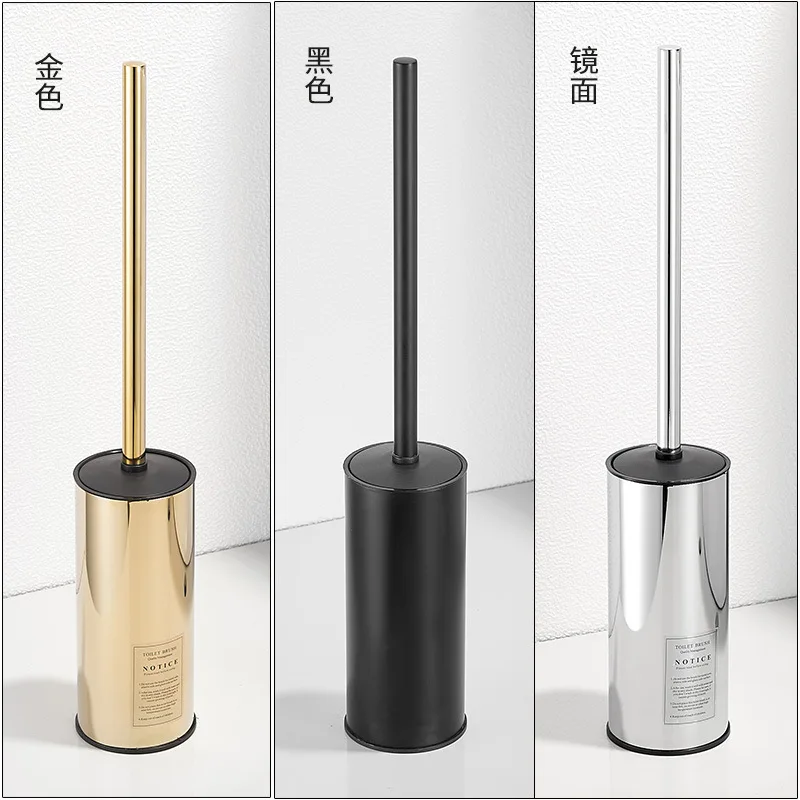 

Stainless Steel Toilet Brush Holder Black Color Clean Tool Durable Vertical Toilet Brush Bathroom Cleaning WB8702