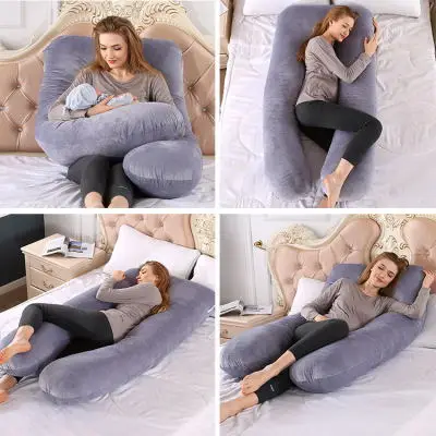 Бесплатная доставка Новая U-образная подушка для беременных с кристаллами