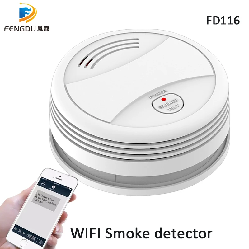 2 шт. WI-FI детектор дыма приложение Tuya пожарной сигнализации Сенсор независимый