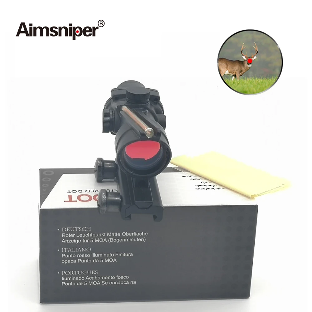 Оптический оптический прицел Aimsniper ACOG Style 1X32 с красной точкой тактический
