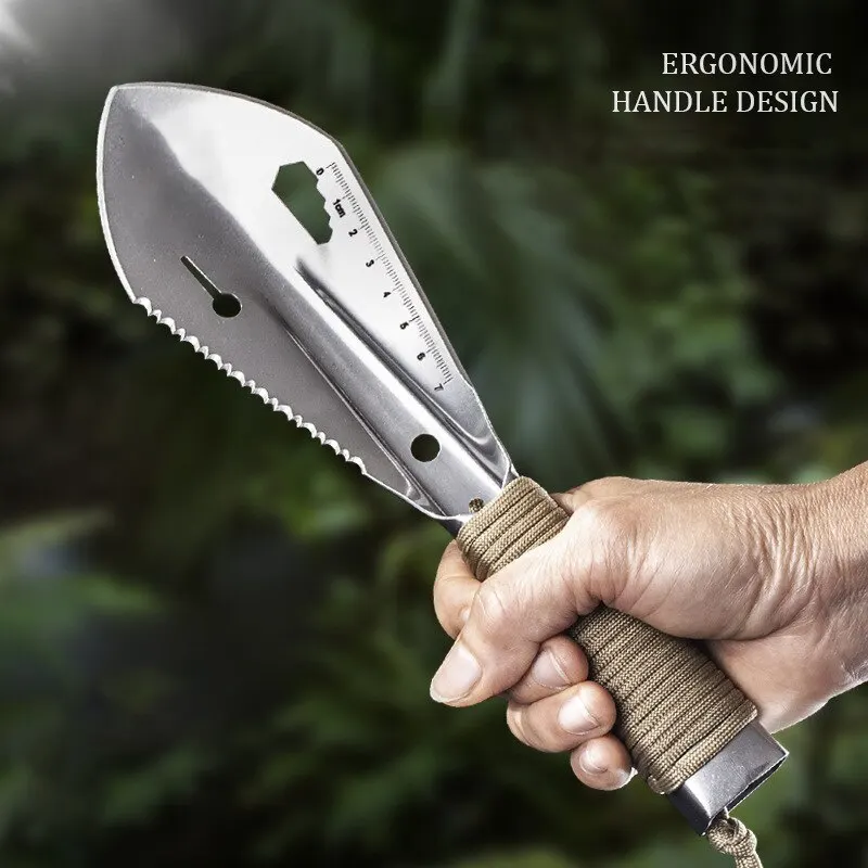 

Stainless Steel Garden Shovel With Scale Multifunction for Excavation Weeding Soil Loosening Plant Transplantation Garden Tools
