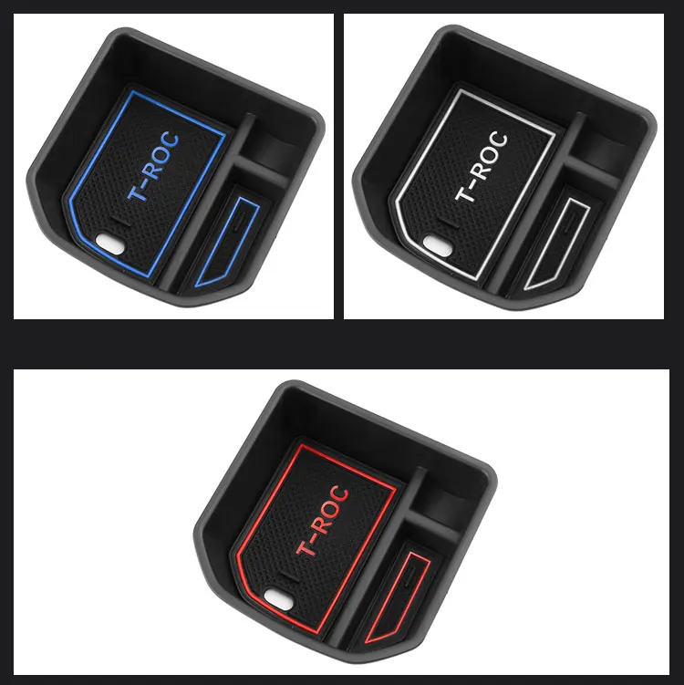 Для 2018 2019 VW T ROC TROC подлокотник центральной литейный Ящик Контейнер для хранения