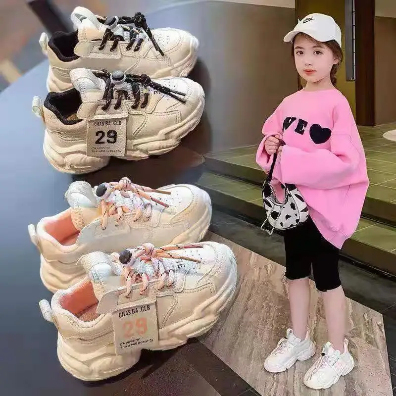 

Children Damping Casual Sneakers Boys Wear-resistant Sneakers Girls Lightweight Shoes Baby Shoes with Breathable Size 25-37