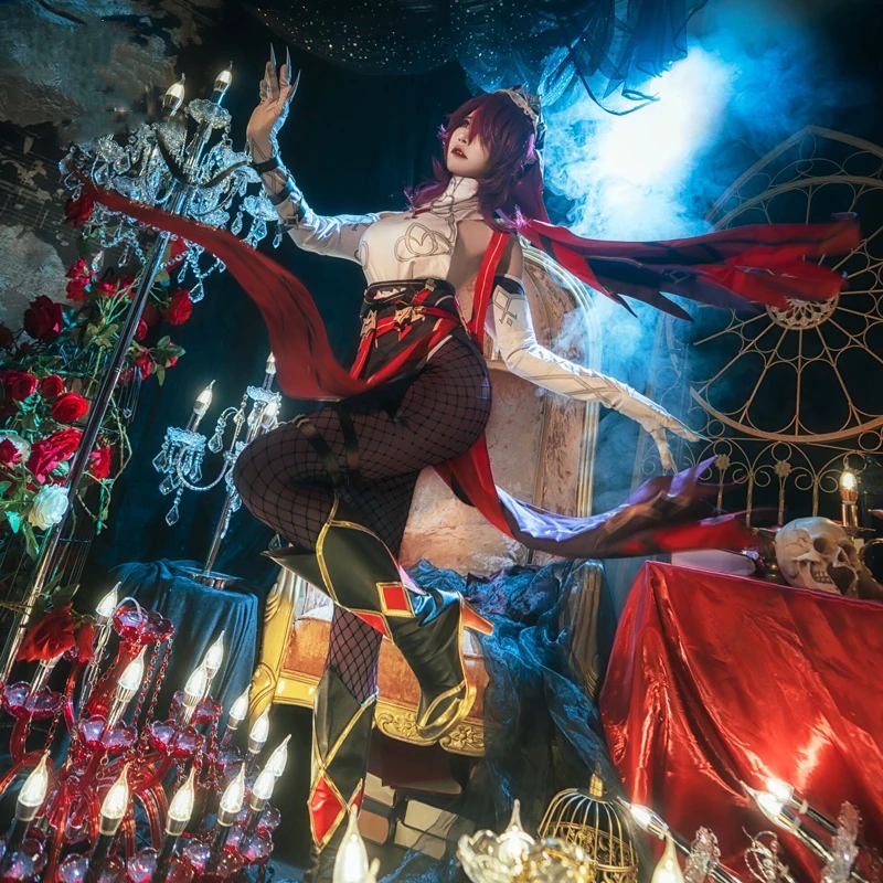 

Anime Game Genshin Impact Rosaria Cheongsam Uniform Dress Gorgeous Mysterious Cosplay Costume Halloween Women Free Shipping 2021