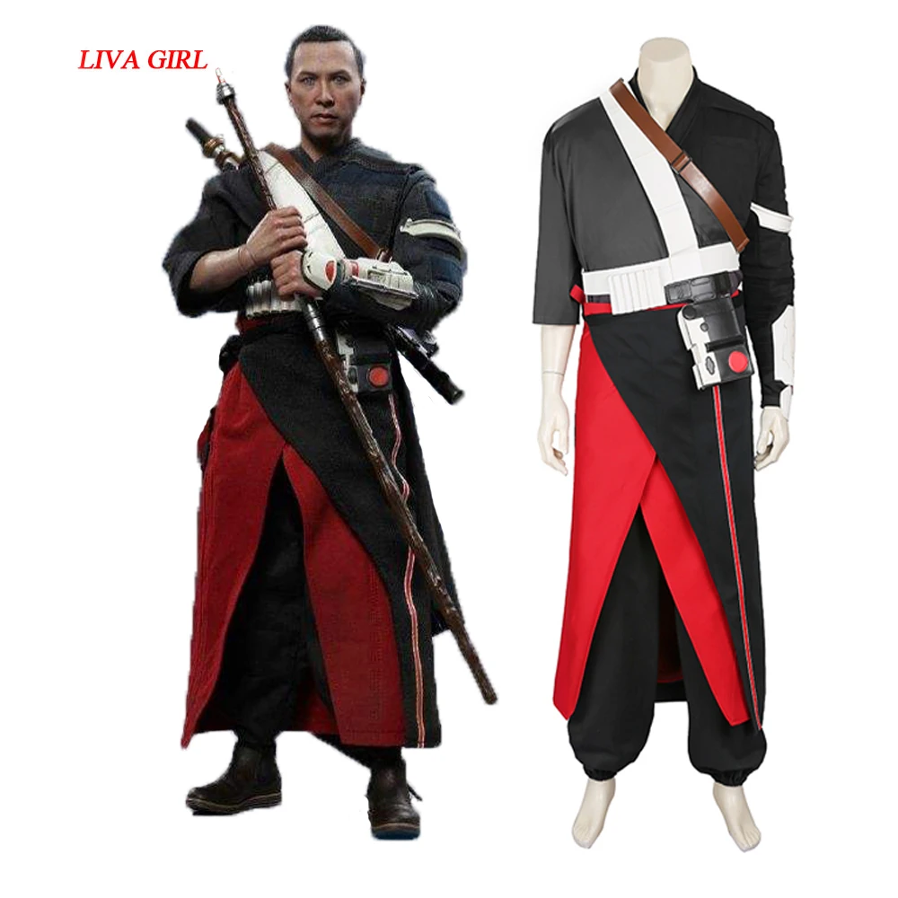 Высокое качество Rogue One A star wars Story Chirrut Imwe костюм для взрослых мужчин Хэллоуин косплей костюм Звездные войны