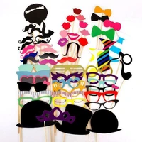 60pcs funny photo booth props diy mr mrs wedding groom bridal party diy decorations photobooth mask accessories photo props