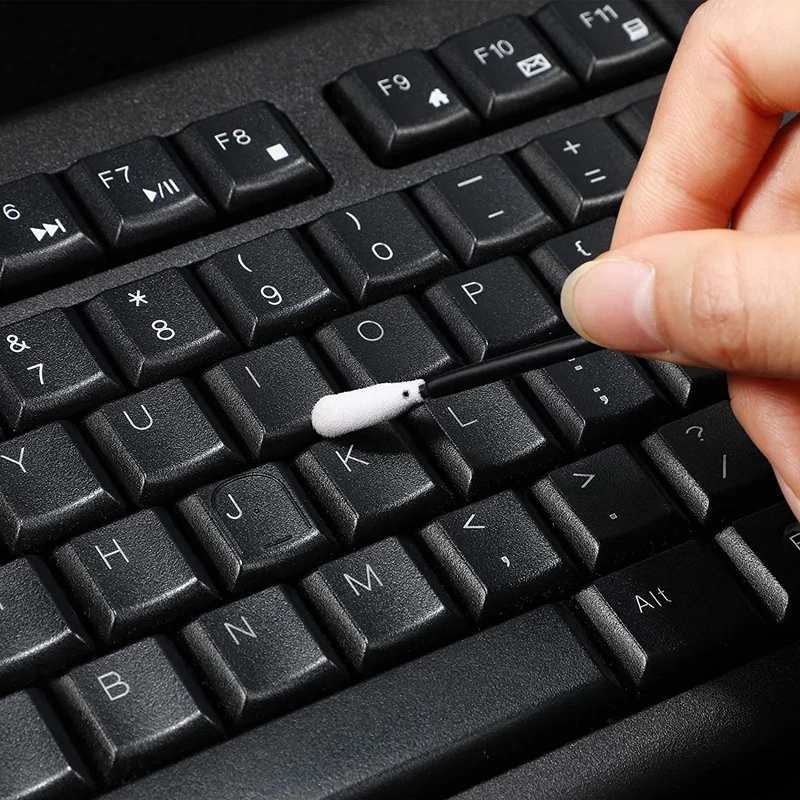 200 шт Пена щеточка для чистки ватный тампон пена наконечник со спонжем печатающая