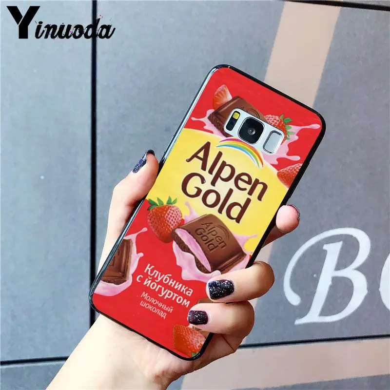 Yinuoda Wonka Bar с золотым билетом Alpen Золотой шоколадный чехол для телефона samsung Galaxy S10 Plus S10E S6 S7 S8 S9 S9Plus S10lite