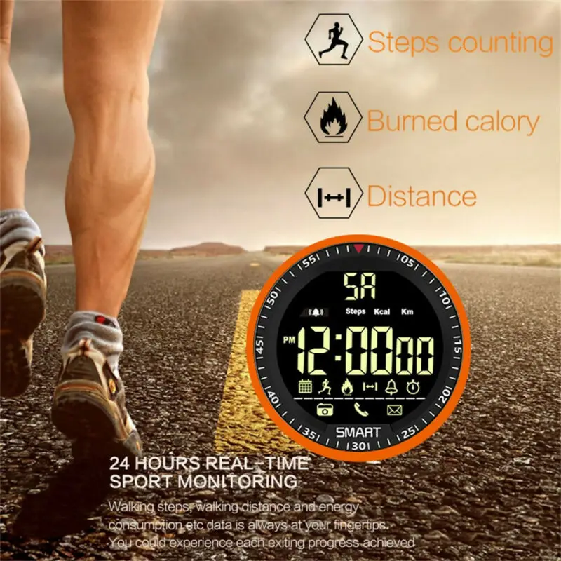 

Waterproof Sports Smart Watch Blood Pressure Heart Rate Monitor Control Photo Long Standby Smartwatch EX17S for iOS Android Hua