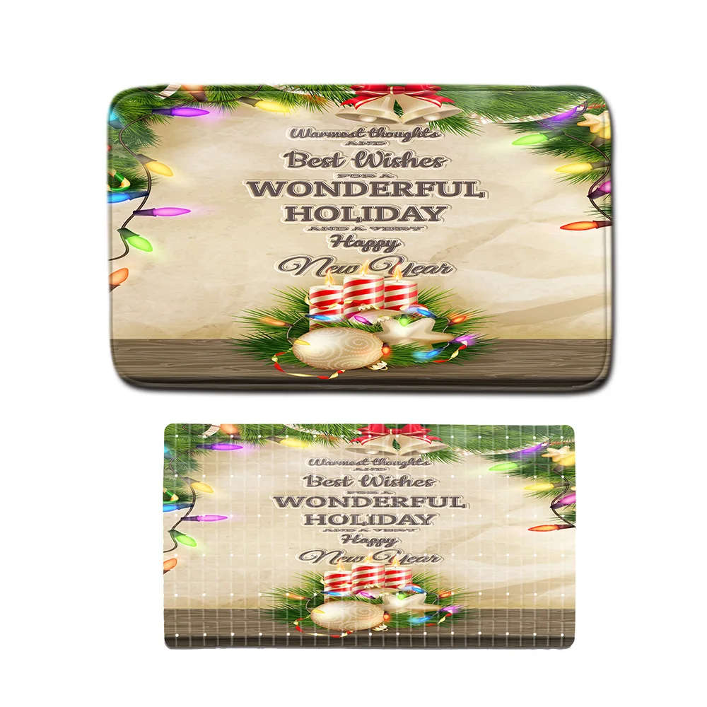 

Christmas Pattern Non-slip Carpet Bath Mat Floor Mat Foot Mat PVC Non-slip Mat