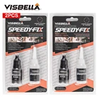 Быстродействующий склеивающий порошок VISBELLA 2 шт. 7 секунд, клей для металла, стали, пластика, стекла, дерева, резины, керамики, уход за ремонтом