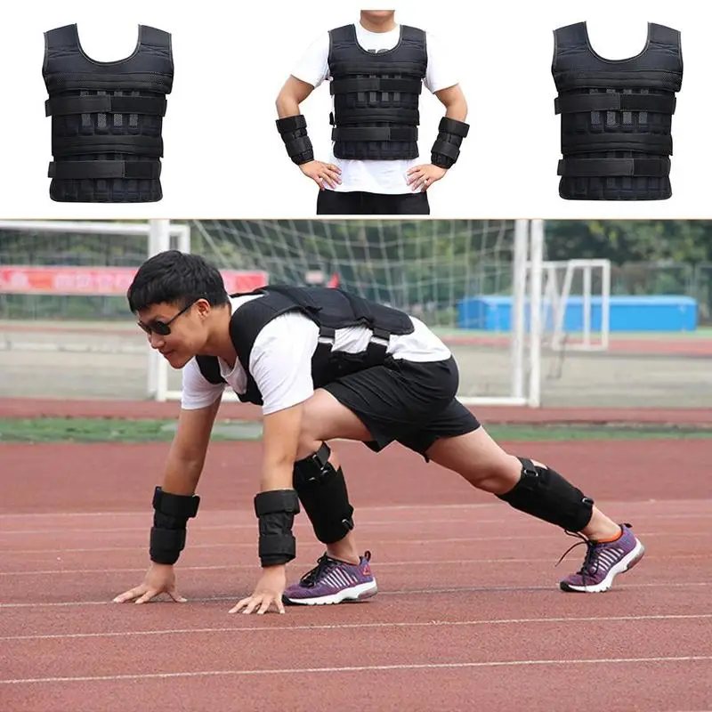 

Running sports weight-bearing vest lead block sandbag training leggings aggravated s equipment invisible vest adjustment fi D7Q1