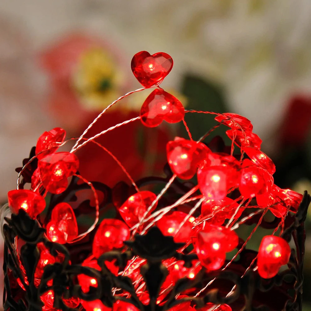 

Waterproof Light String DIY Indoor Outdoor With Remote Timer Fairy 40 LEDs Valentines Day Bedroom Home Decor Battery Operated