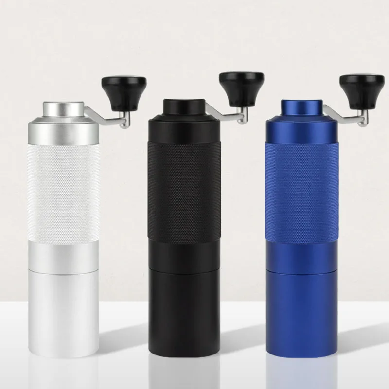Prezzo Macinacaffè Manuale Per Macinacaffè Portatile 48mm 20g Nero/argento/blu Antiscivolo Con Posizionamento A Doppio Cuscinetto