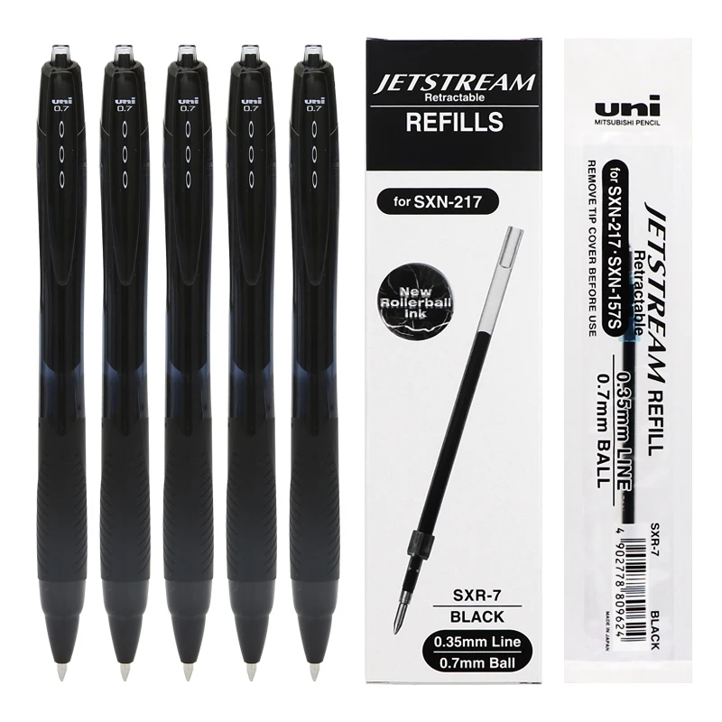 

Uni Mitsubishi Jetstream SXN-157S 0.7MM Press Ballpoint Pen Press Oil Pen Black Students Office Signature Pen