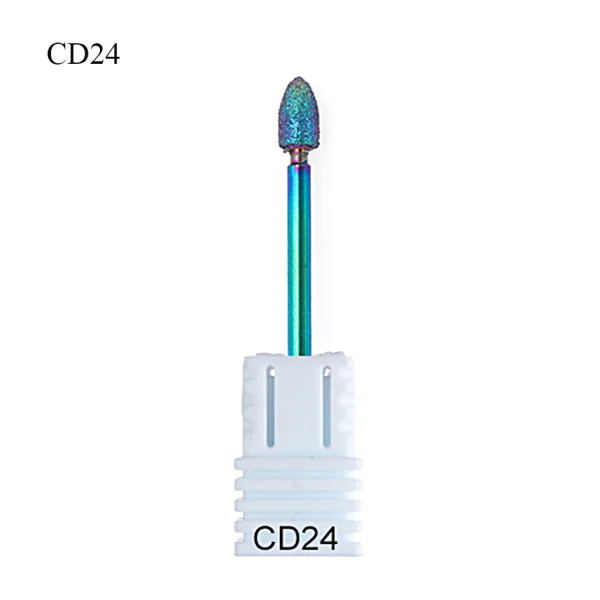 CD24 1 шт. электрические сверла для ногтей радужные алмазные фрезы для маникюра аксессуары роторные инструменты для дизайна ногтей LACD01-27-1 - Цвет: CD24
