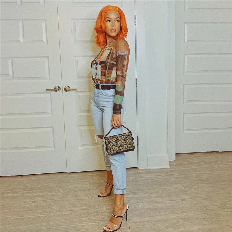 

Sexy Bandage Basic Women's Tube Top Vintage Clothes Long Sleeve Top Crop Tops for Girls 2021 Cropped Woman Clothing Tees