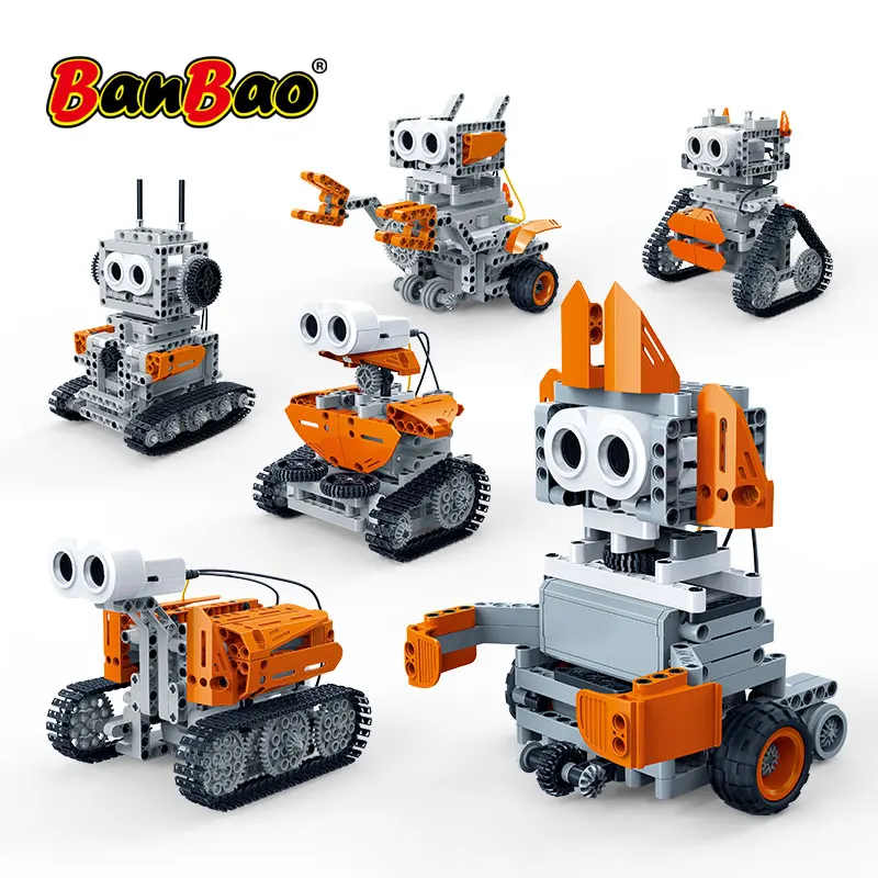 BanBao 6 в 1 робот с ультразвуковым управлением блоки для предотвращения препятствий