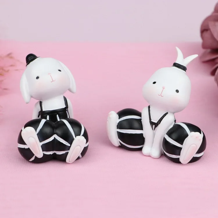 Kawaii с милым кроликом; сказочный сад, миниатюра фигурки моды стол служебный автомобиль аксессуары для украшения дома, рождественский подарок для девочек