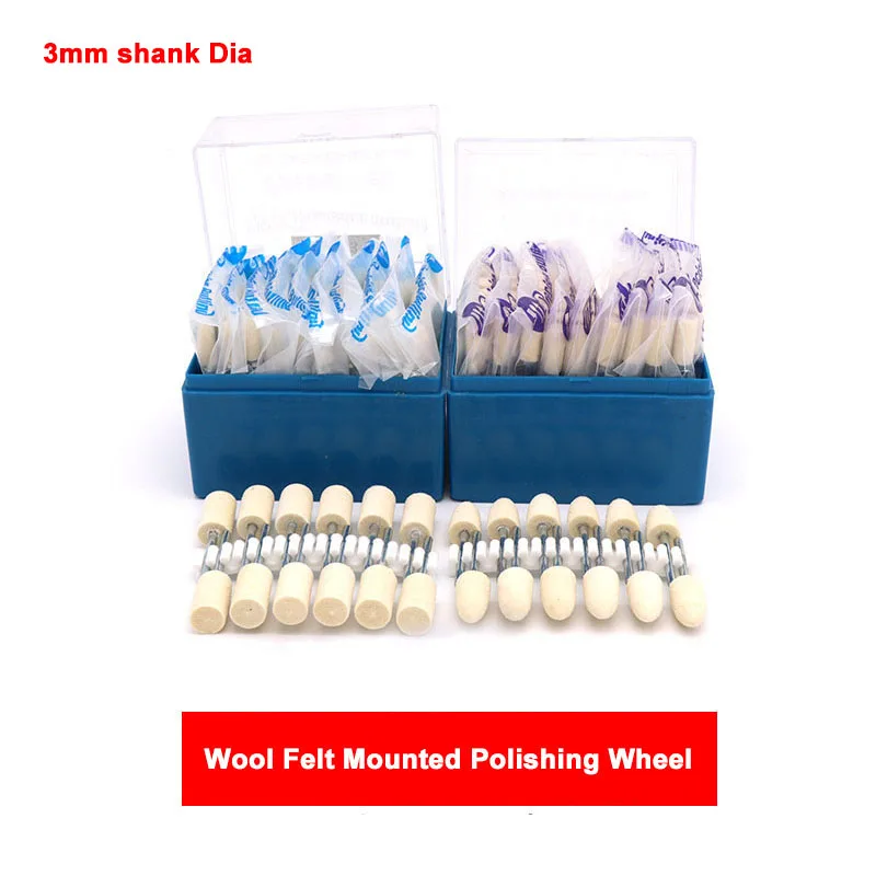 

3mm Shank Wool Felt Mounted Polishing Buffing Wheel 3-12mm Grinding Head For Drill Rotary Tool