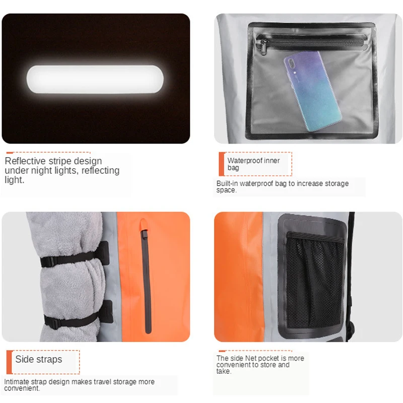 Водонепроницаемый вещевой мешок для плавания сухой рюкзак 25л дрейфующий легкий