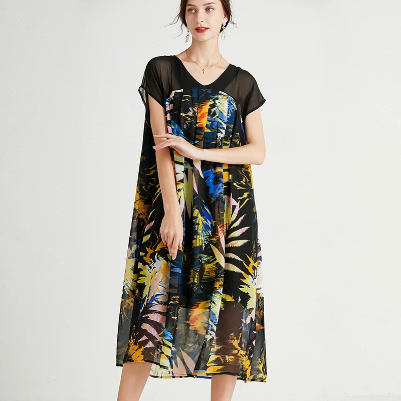 2021 africana y Floral imprimir vestido de las mujeres de talla grande, manga linterna Playa Larga Casual Vestidos amarillo Maxi Vestidos de verano