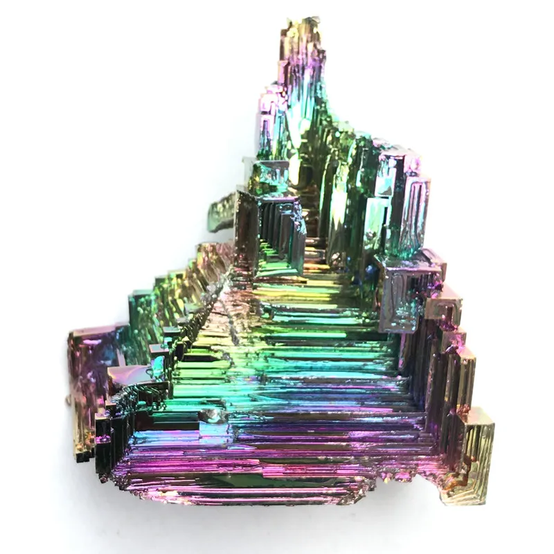 Оптовая Продажа Природный аура Радужный висмут минеральная башня форма камень