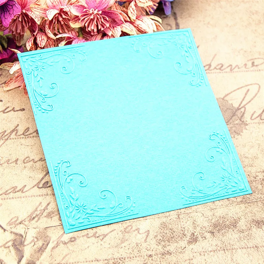 5x5 см пасхальное лозы папки для тиснения Пластик bump Скрапбукинг DIY шаблон Fondant