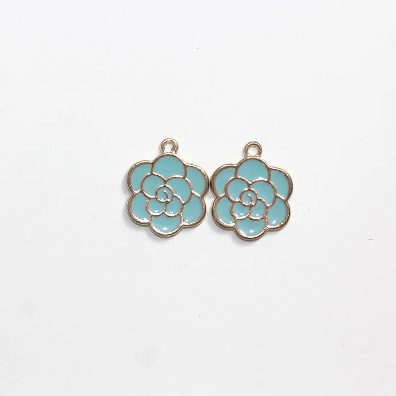 

10pcs Alloy Oil Dripping Peony Lovely Flower Charms DIY Making Earrings Necklace Bracelet Jewelry Accessories