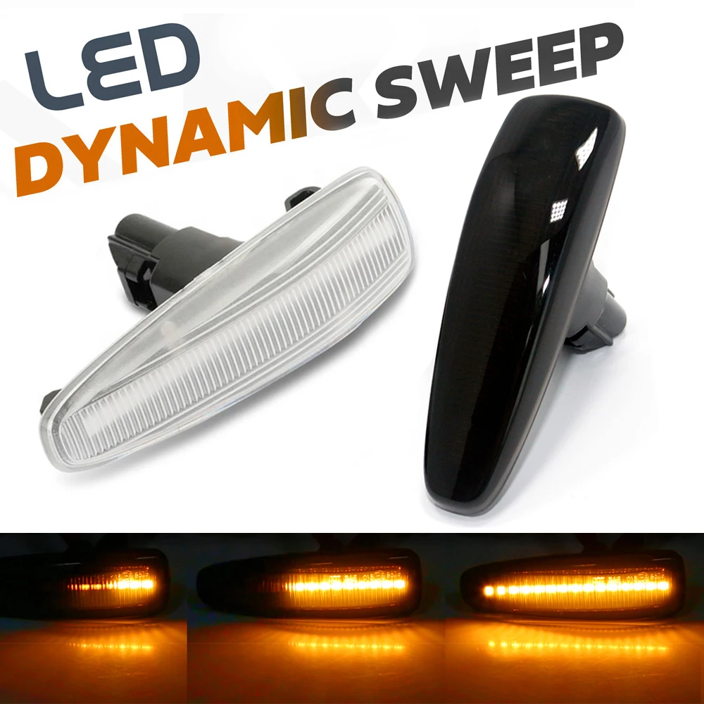 

2pcs Dynamic LED Side Marker Turn Signal Repeater light lamp For Mitsubishi Outlander Sport Lancer Mirage Montero Pajero ASX