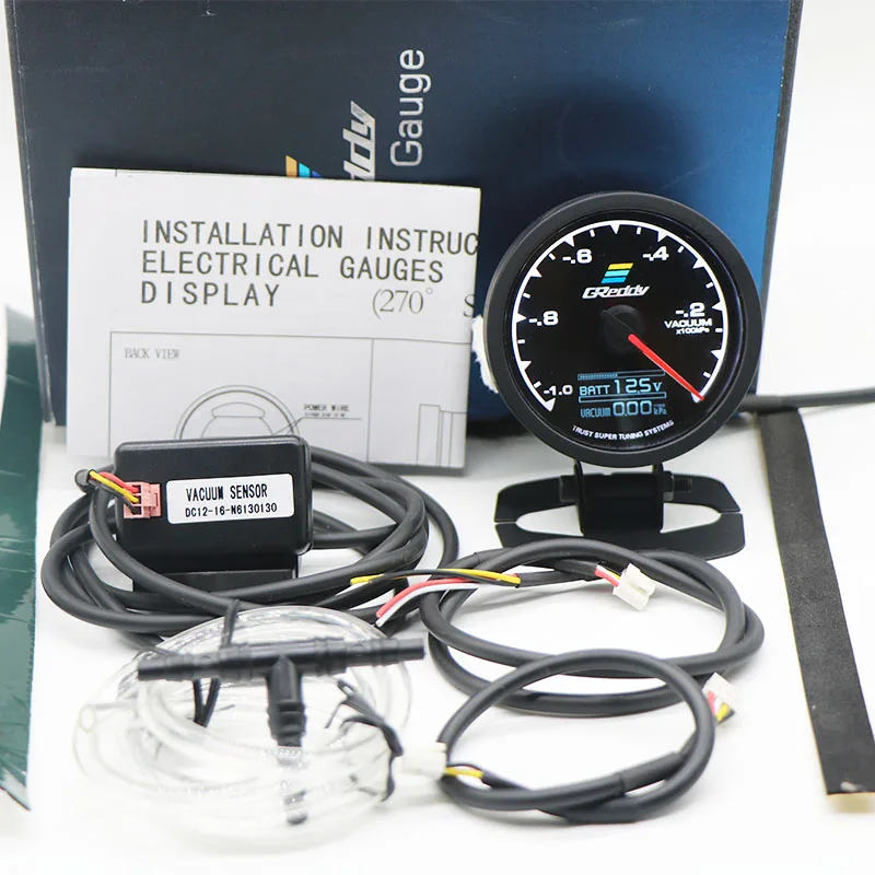 

7 Color Car GReddi LCD Digital Display Turbo Boost water temp oil temp oil press RPM Voltage racing meter Fuel pressure Gauge