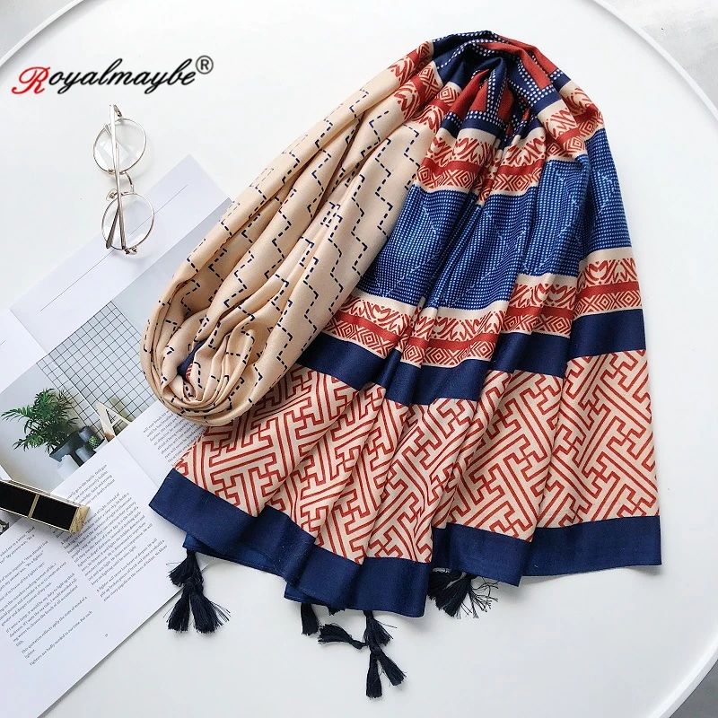 Женский шелковый шарф хлопковые шарфы для женщин сезон осень зима 2019 теплые шали