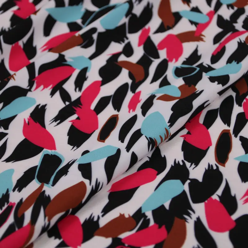 Красочная ткань для одежды с леопардовым принтом весна-лето-осень ручной работы
