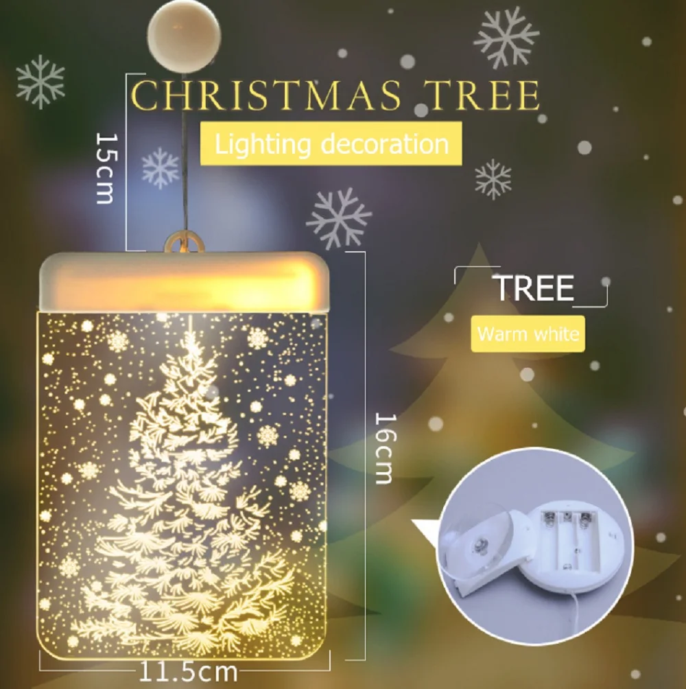 Праздничный светильник рождественские светодиодные гирлянды s акрил теплый