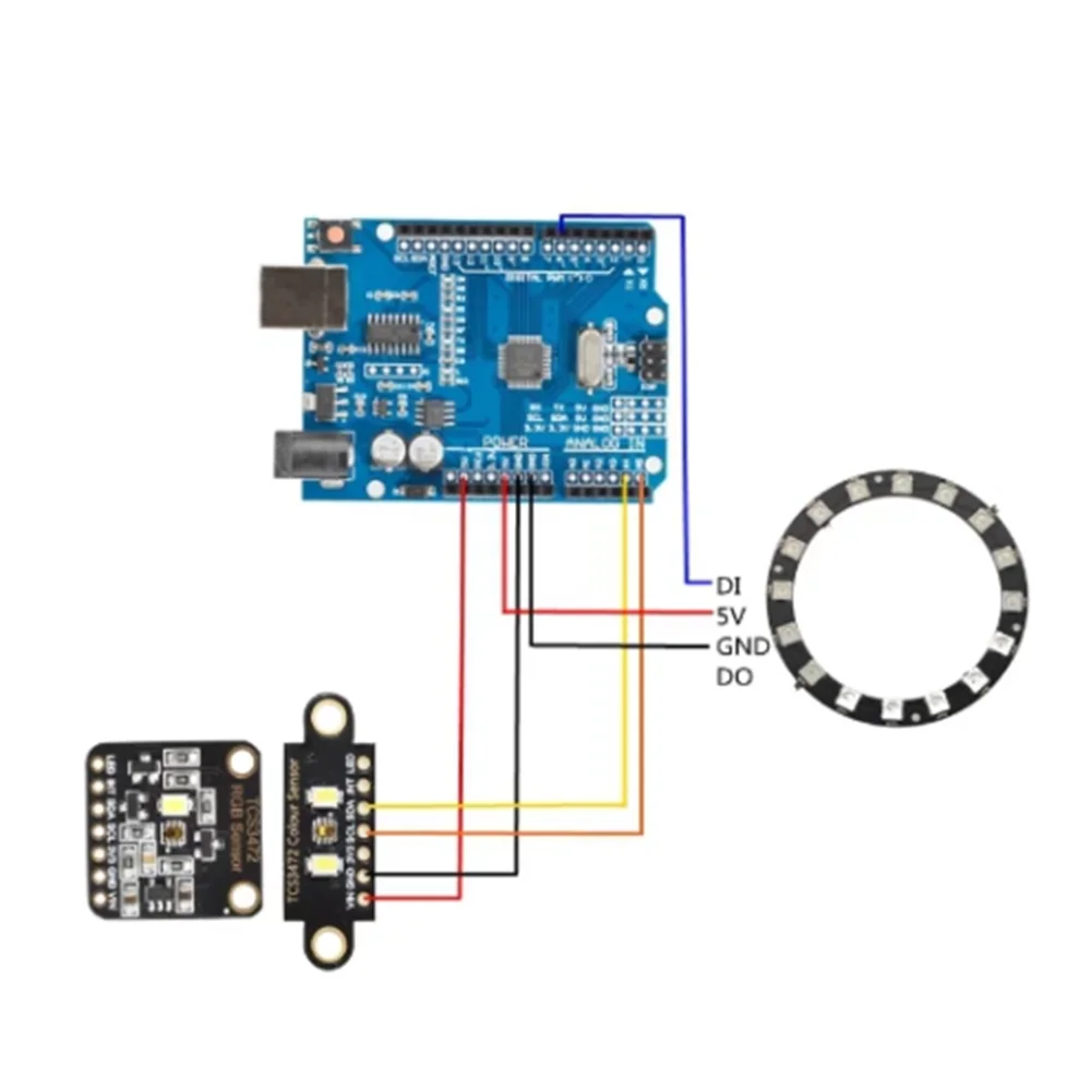 Инфракрасный фильтр TCS34725 с блокировкой краски RGB датчиком цвета для