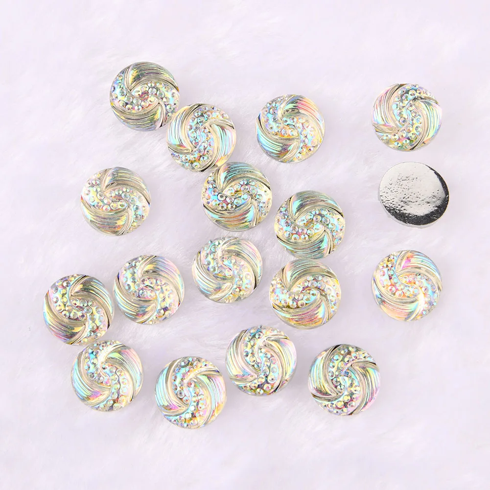BOLIAO New 60Pcs 12*12mm AB Color Resin White Flat Back Glue on Bags/Clothes Handmade Art Work Decoration Craft DIY R334 | Дом и сад