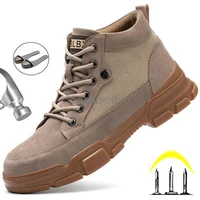 winter safety boots men women work shoes anti smashing breathable work boots steel toe safety shoes high top security boots man
