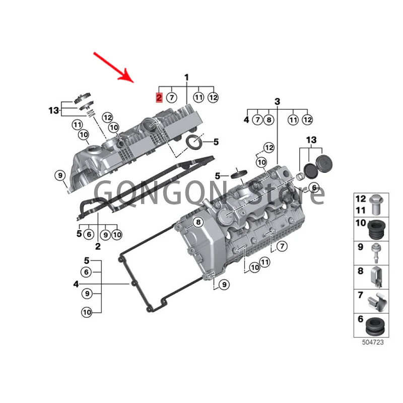 Комплект уплотнений для автомобиля bm wE53 X5 4.4i N62 4.8is E60 545i E61 E63 645Ci E65 735i 745i |