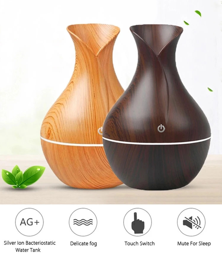 

USB nano large spray creative small vase humidifier 130ML ultrasonic air humidifier aroma essential oil diffuser household car