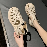 fashion womens shoes 2021 beige heeled sandals breathable cross cross shoes clogs wedge luxury black summer high new girls platf