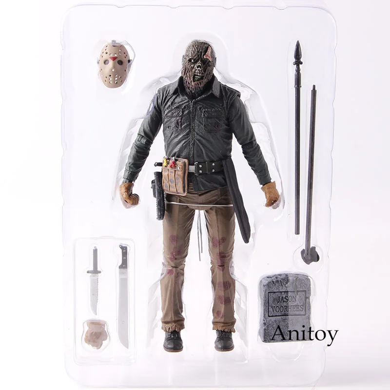 C without retail box NECA Friday the 13th Jason Voorhees фигурка 2009 Делюкс издание ПВХ Ужасы коллекционные вещи модель игрушки - Цвет: C without retail box
