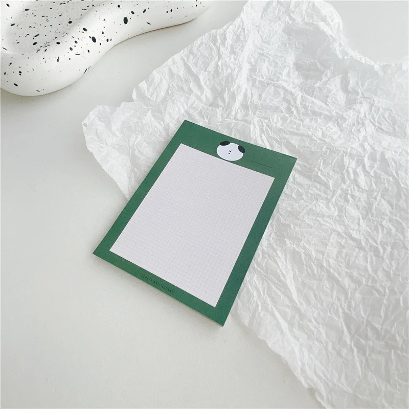 ​Korean Ins Cartoon Cute Memo Pad Grid Color Border Long Style Student Message Paper Mini Notebook Kawaii Stationery 50 Sheets |