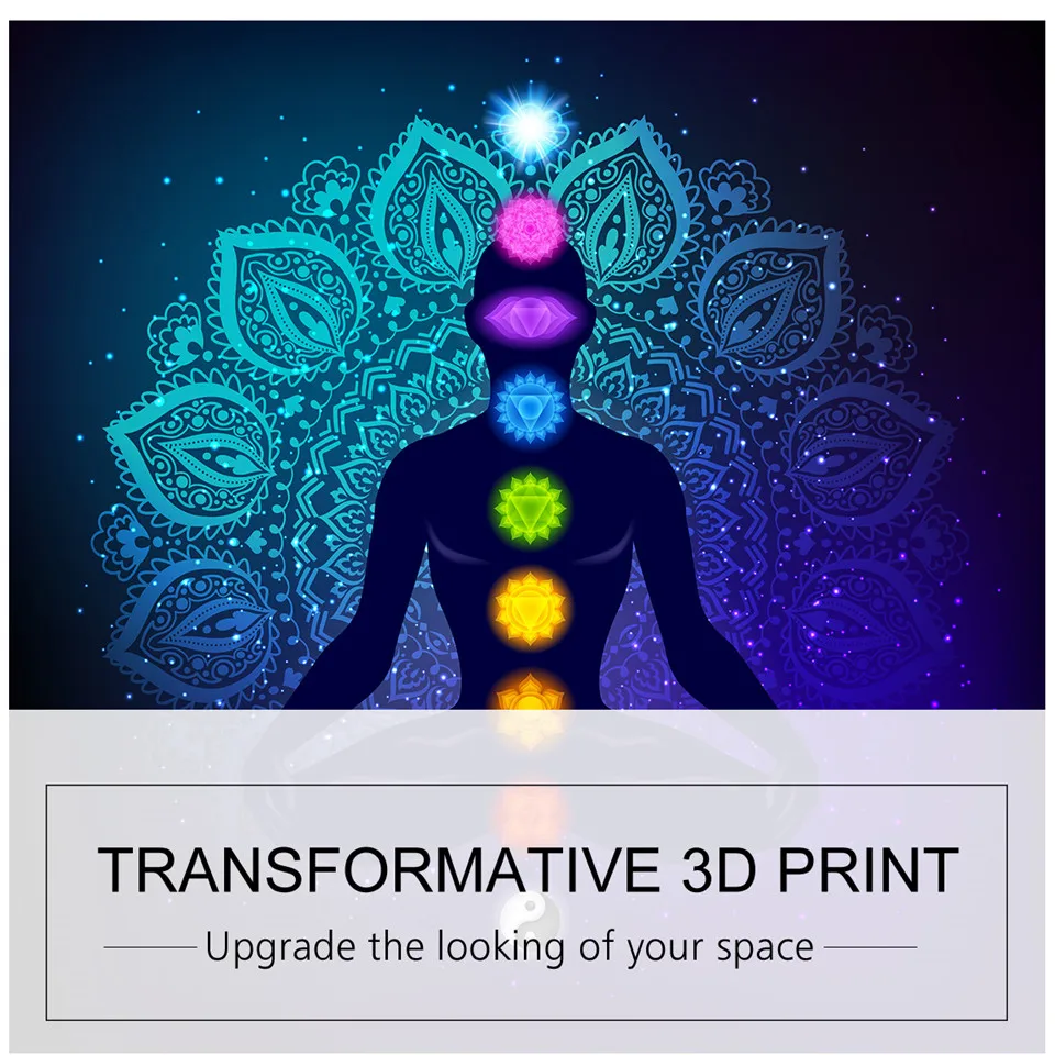 Занавеска для белья хиппи 7-чакральная занавеска медитации Zen Затемняющая с