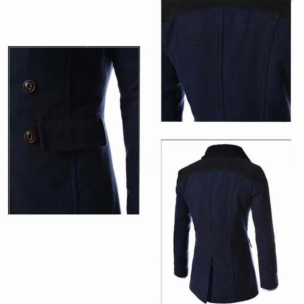 

Autumn Winter Popular Mens Slim Fit Coat Long Sleeved Jacket All-Match Style For Man Youth Comfortable Warm Windbreaker Overcoat