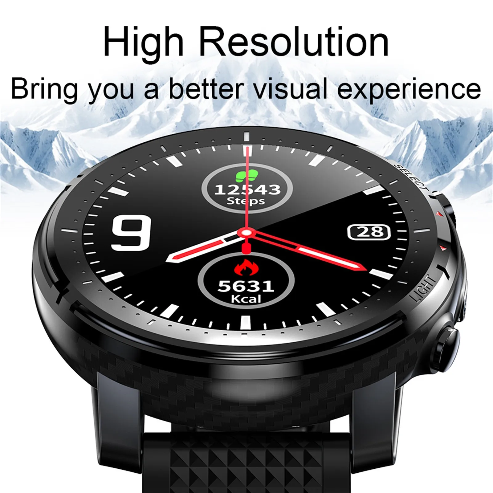 

2021 Smartwatch men, Full touch screen wear clock Sports fitness monitor with lighting smart watch women for Android iOS