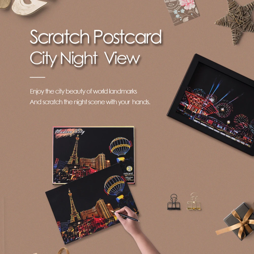 4 шт. волшебная цветная доска для рисования бумага выскабливания Детская